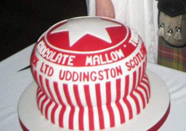 The Tunnock's themed wedding cake. Picture: TSPL