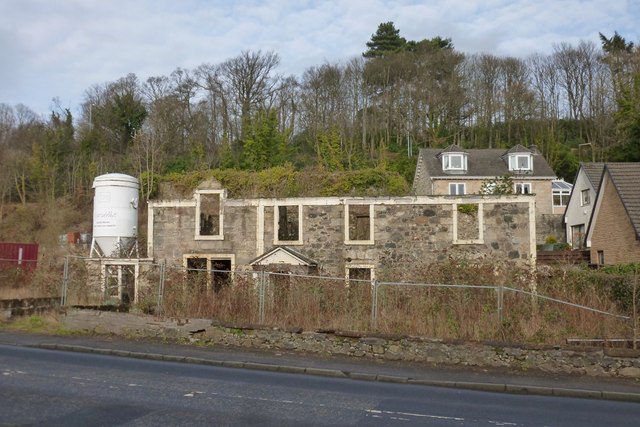 Remains of the excise man's house at Littlemill distillery. Picture: Geograph