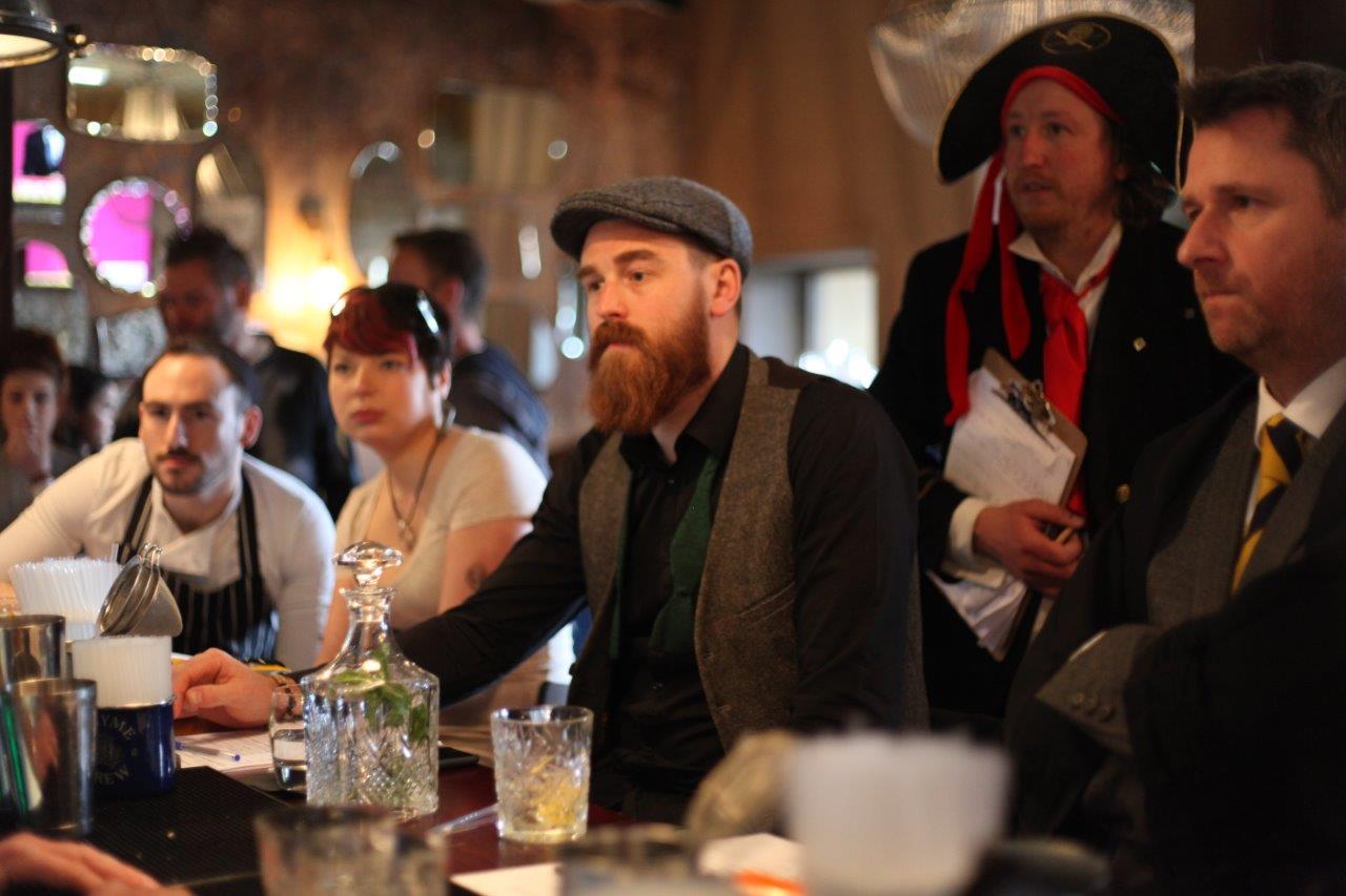 The Judges of the Jolly Botanist Core Serve Comp. Picture: Daffy's