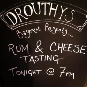 Where else in Dundee would you find a rum and cheese tasting? Picture: Drouthy's