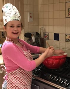 Alexandra cooking her recipe. Picture: contributed