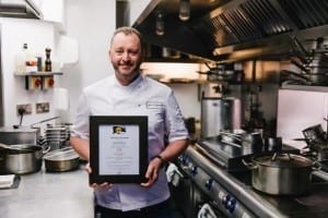Chef Neil Forbes with the award.