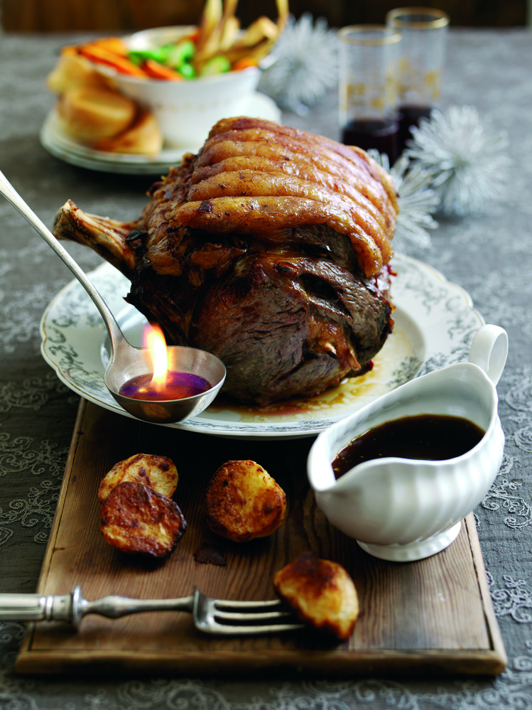Christmas rib of Welsh Beef with Scotch whisky flambe