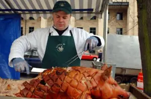 A fresh roast at Edinburgh Market. Picture: TSPL