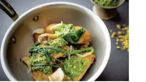 Roasted Chicken  with Wild Garlic Pesto