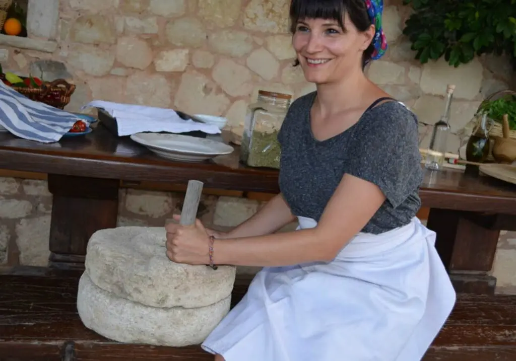 Dr Valia Avgoustidi cooking