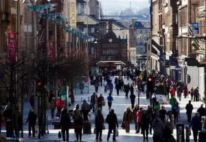 Buchanan Street is a popular destination for shoppers.