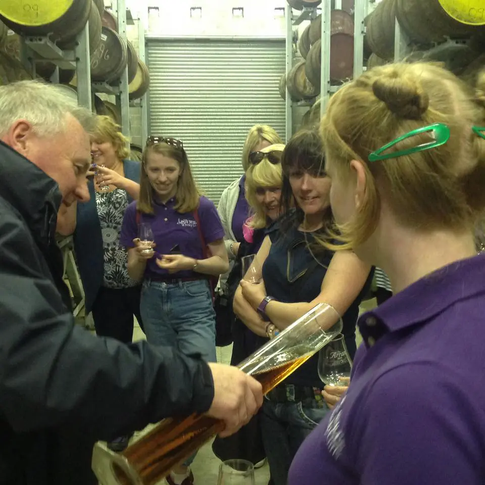 The Potstill Girls' whisky club take a tour round Arran distillery. Picture: contributed