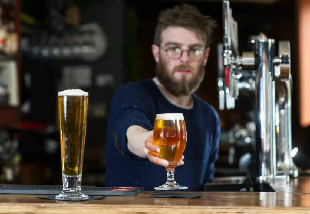 Distill serves two styles of schooner the pint like tall glass and the tulip version. Picture: John Devlin