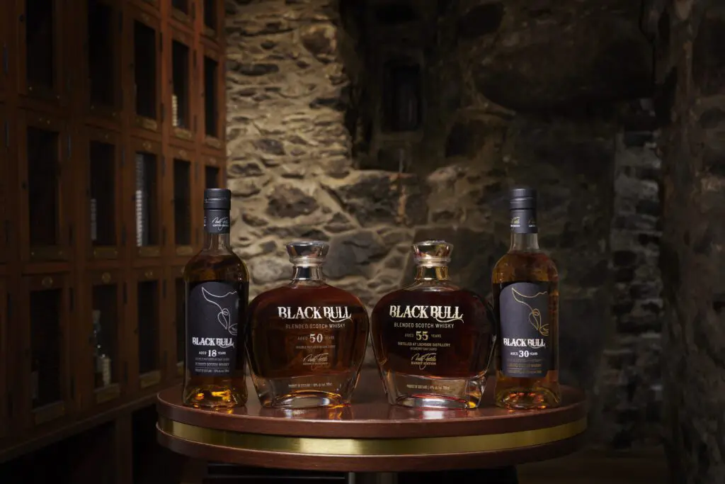 Nick Faldo Black Bull whiskies