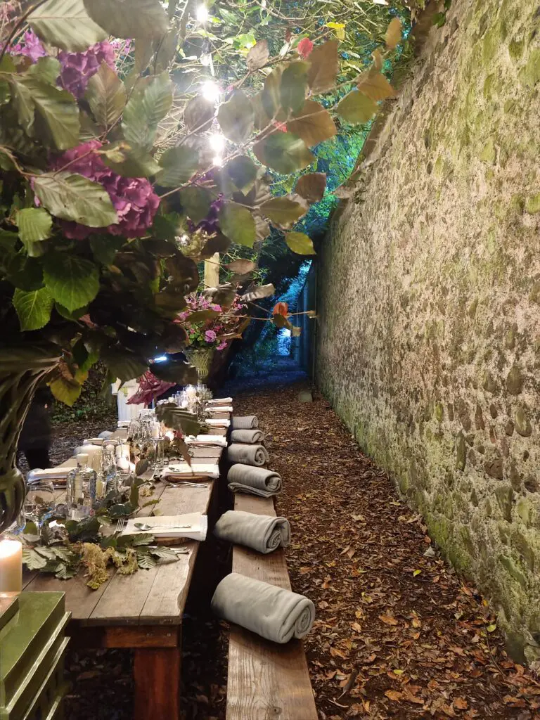 enchanted outdoor dining Jupiter Artland
