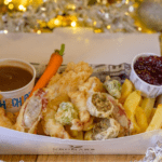 Top Scottish fish and chip shop offering deep fried pigs in blankets and mince pies for Christmas
