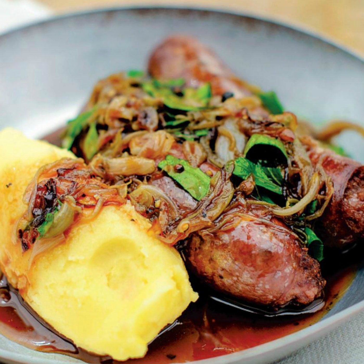 Tom Kitchin's sausage and mash Scotsman Food and Drink