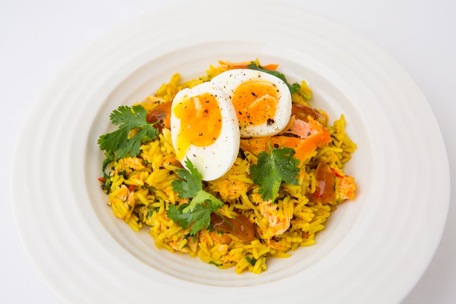 40 second recipe Mark Sargeant's Curried Smoked Trout Kedgeree