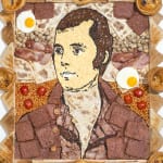 Artist creates edible portrait of Robert Burns using Scottish breakfast items