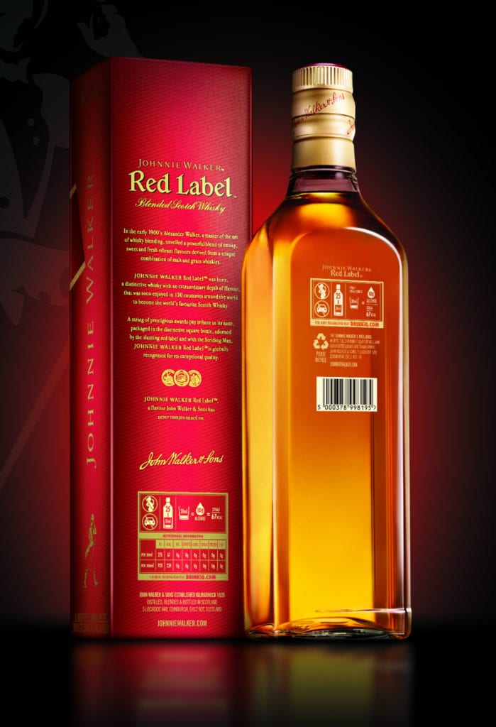 Johnnie Walker Red to be 'first whisky to display calorie