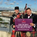 Famous Grouse treat visitors to Edinburgh airport to the best Scottish welcome
