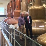 Glen Grant distillery hosts meeting of two master distillers as Wild Turkey's Eddie Russell flies in
