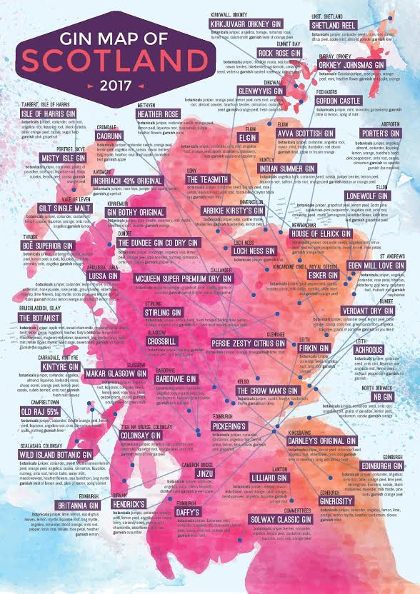 New updated gin map of Scotland launched for World Gin Day - Scotsman ...