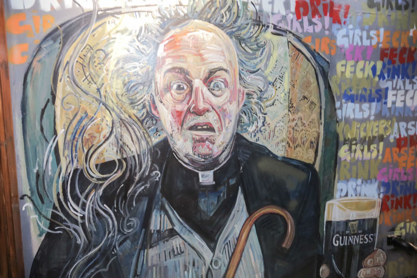 mural tribute to Father Ted