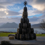 Watch: Scottish distillery unveils Christmas tree made from whisky casks