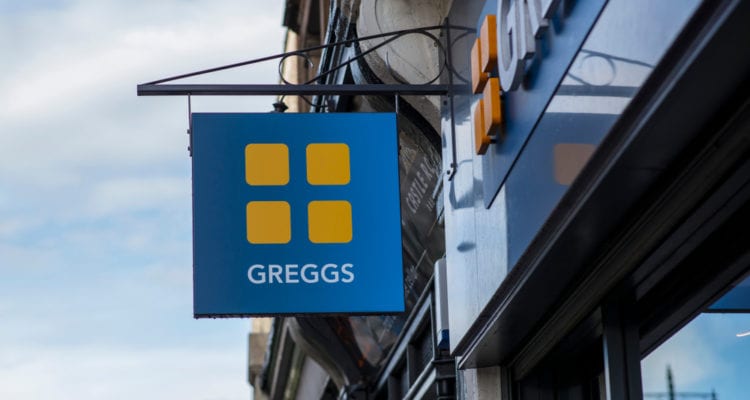 greggs on just eat