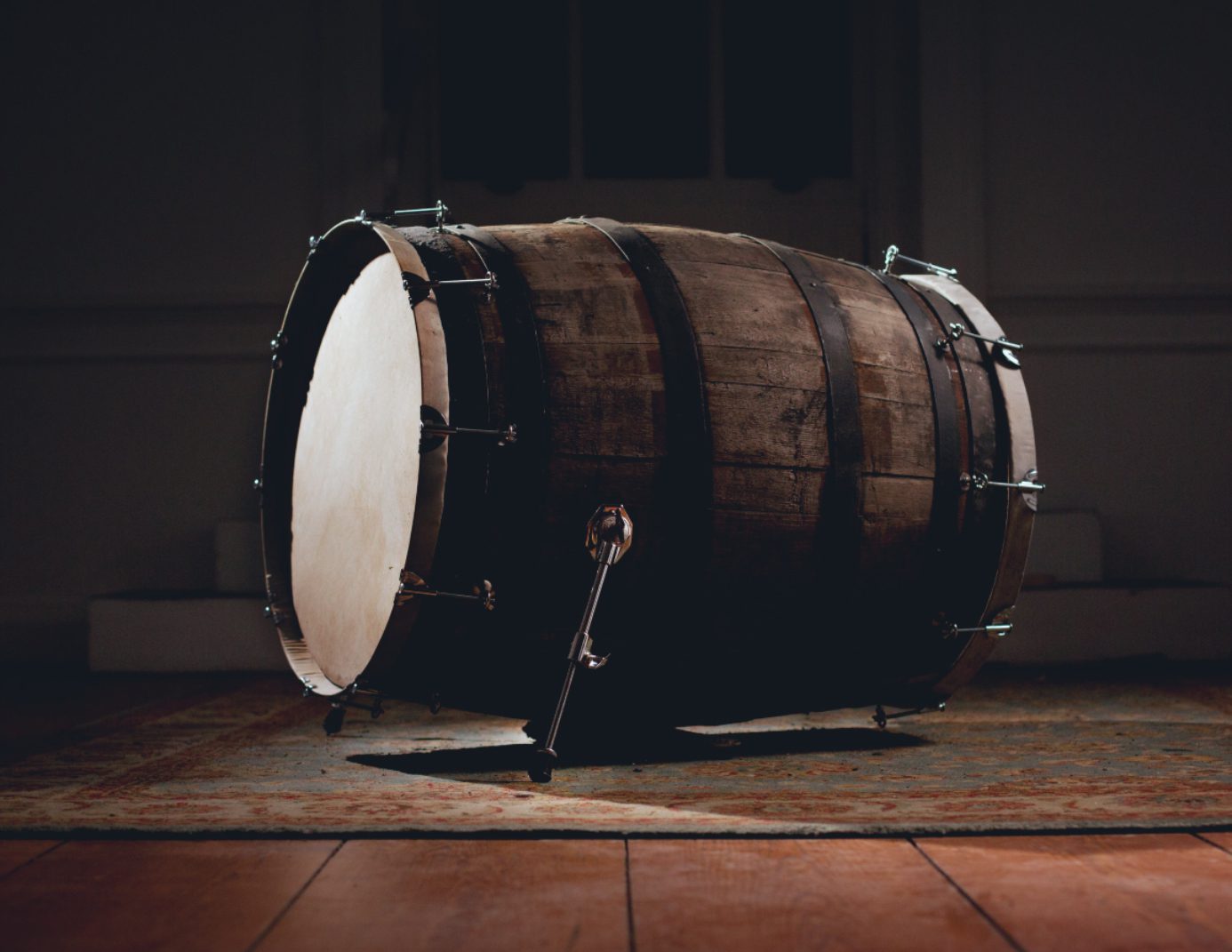 Scotch whisky cask bass drum 