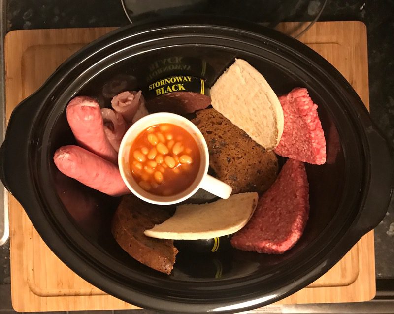 Scottish fry-up slow cooker