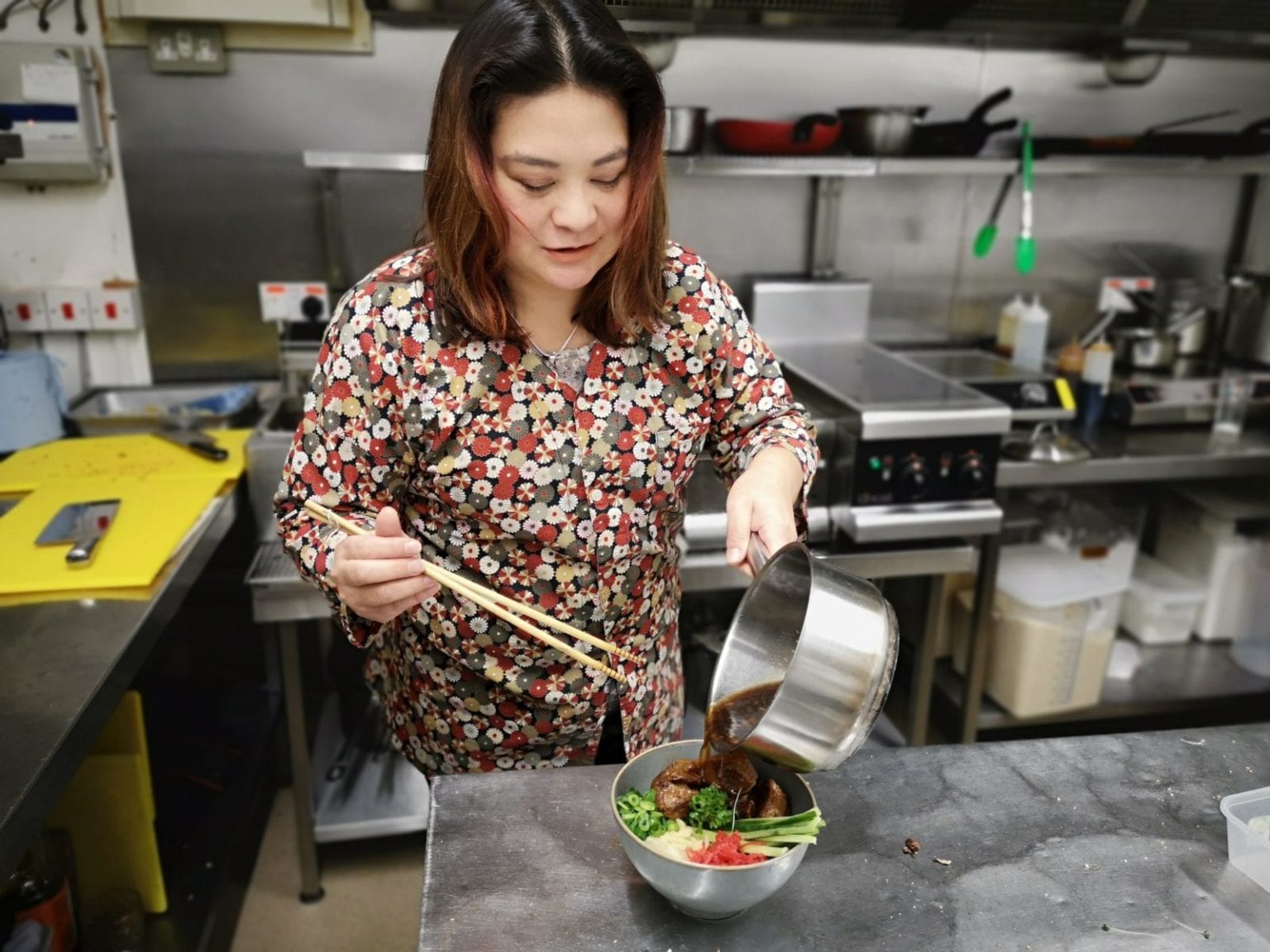 In the kitchen Kaori Simpson of Harajuku Kitchen, Edinburgh Scotsman