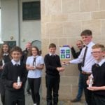 Isle of Skye Distillers gift hand sanitiser to all Portree High School pupils and staff on first day back