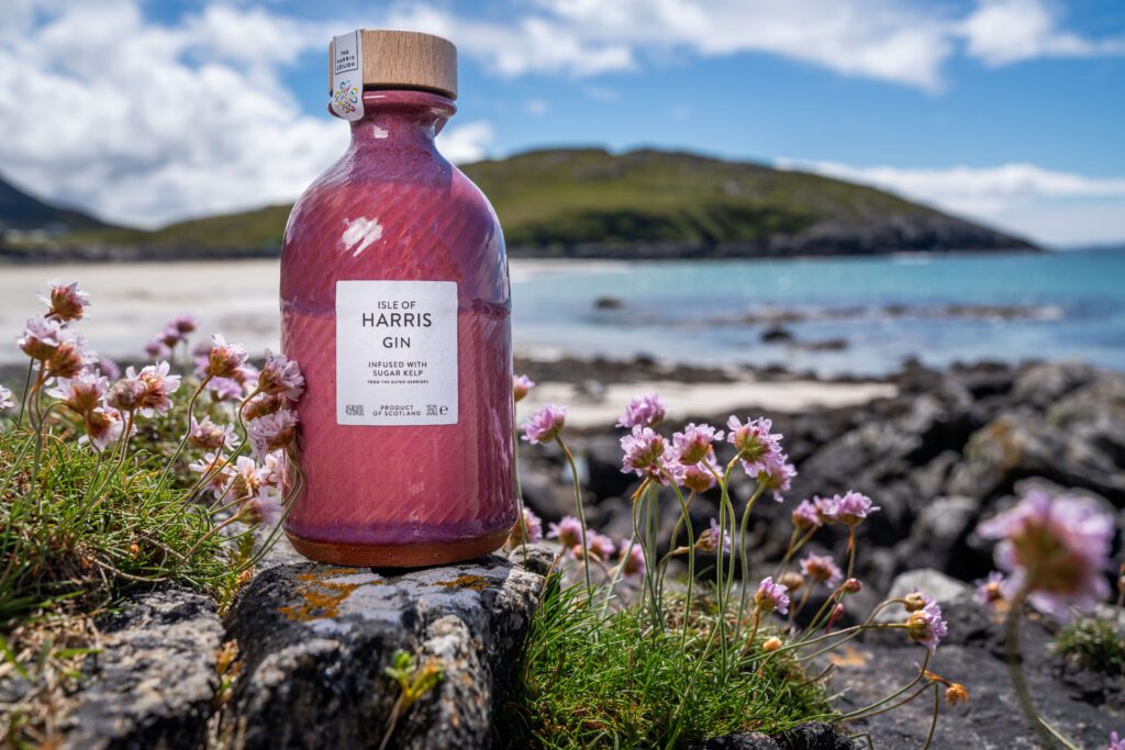 Harris gin pink ceilidh bottle